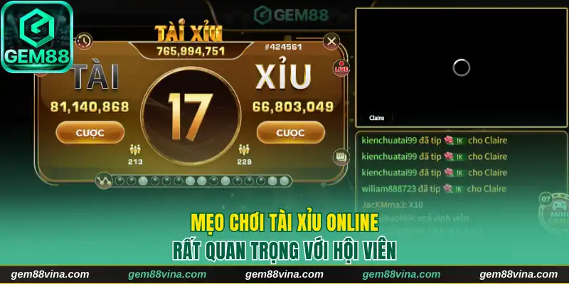 Mẹo chơi tài xỉu online rất quan trọng với hội viên